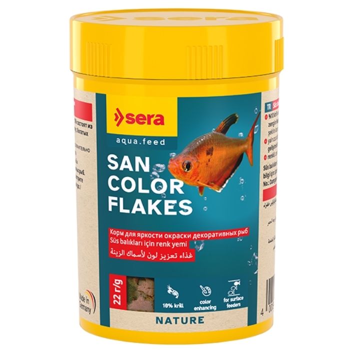 100-32241_57020a07a67e4c2aa0841ef154205707 Sera San Color Flakes Nature - 100 ml(4909) - Görsel 1