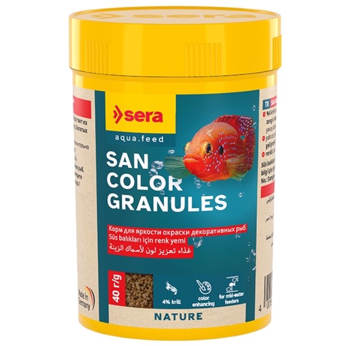 100-32862_a0aeaef7c812fa877a7aa992db41d1c6 Sera San Color Granules - 100 ml - Görsel 1