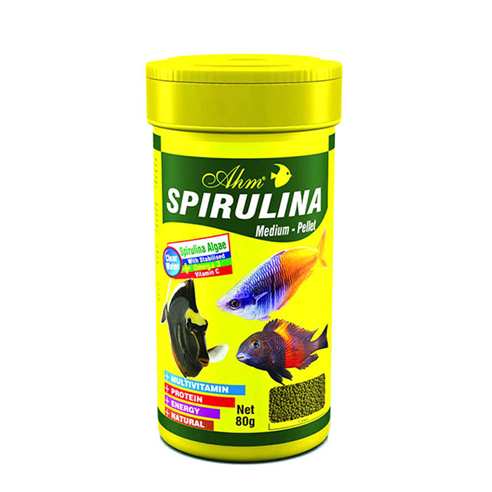 696-35708_ec3f6c933360a9e365020926304f5388 Ahm Spirulina Medium Pellet 1000 ml - Görsel 1