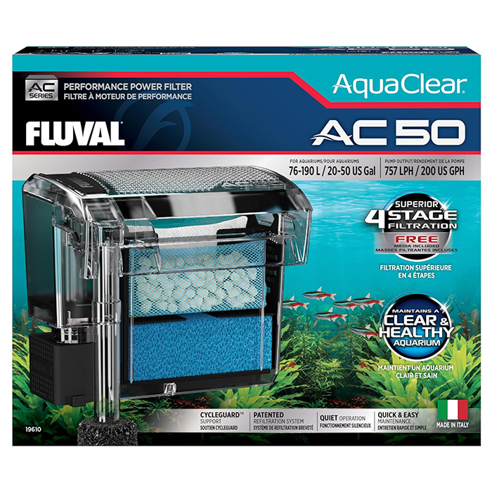 7000-19610_79d78fa3d0967370a20a13b5c3a616fd Fluval Ac 50 Askı Filtre 76-190L/H (Yeni Model) - Görsel 1