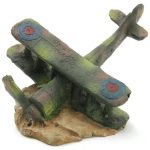 Çift Kanatlı Uçak Enkaz Dekor 15.5x12x7.7 cm