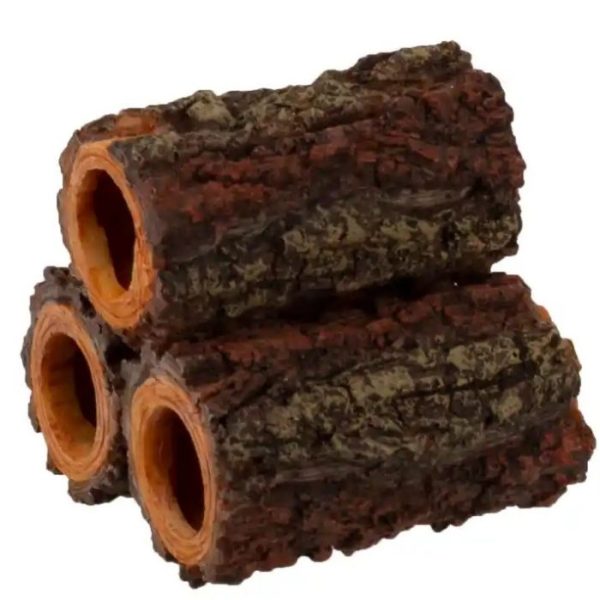 3lü Ağaç Kabuğu Tünel Dekor-Large 11x8.6x10.5 cm